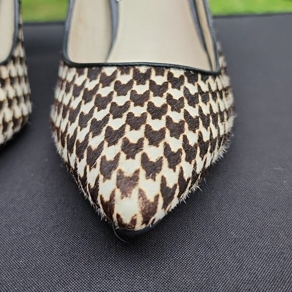 MICHEAL KORS ELISA HOUNDSTOUCH CALF HAIR LEATHER HEELS WOMAN'S SIZE 7 GUC - Picture 4 of 16